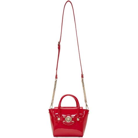 red patent versace hand bag|VERSACE Patent Mini Signature Bag Red .